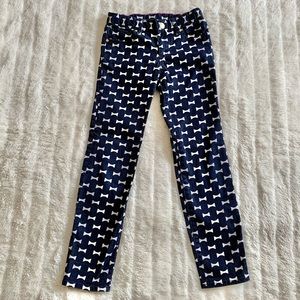 Kate Spade Gap Girls blue jeans white bows 8